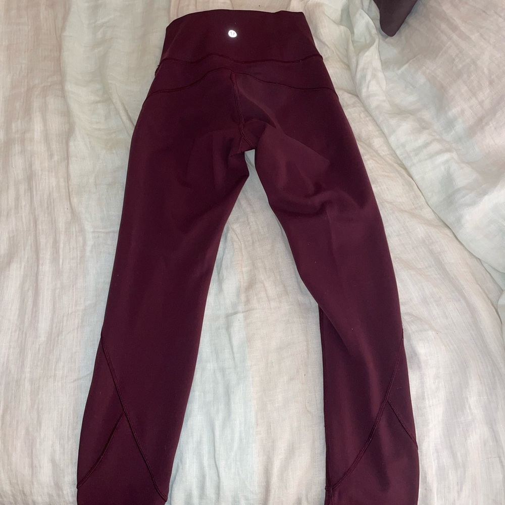 Lululemon full length maroon leggings!